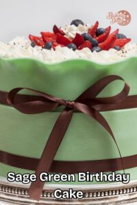 Sage Green Birthday Cake